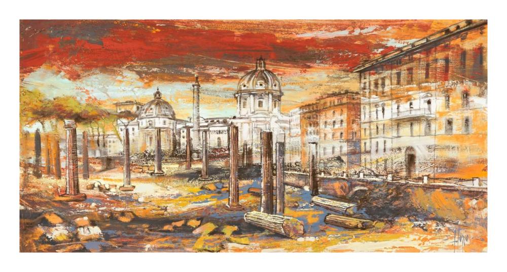 Tramonto Su Roma-Paper Art-26,,X14,,