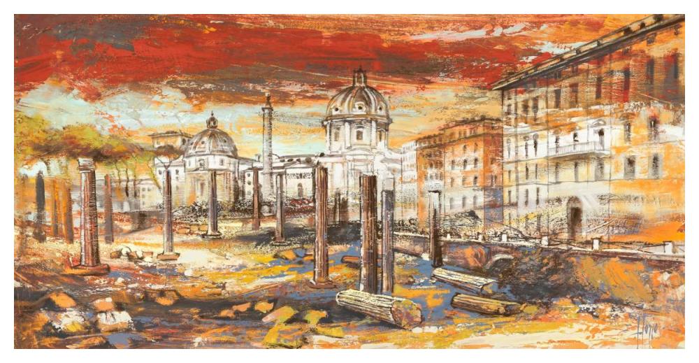 Tramonto Su Roma-Paper Art-50,,X26,,