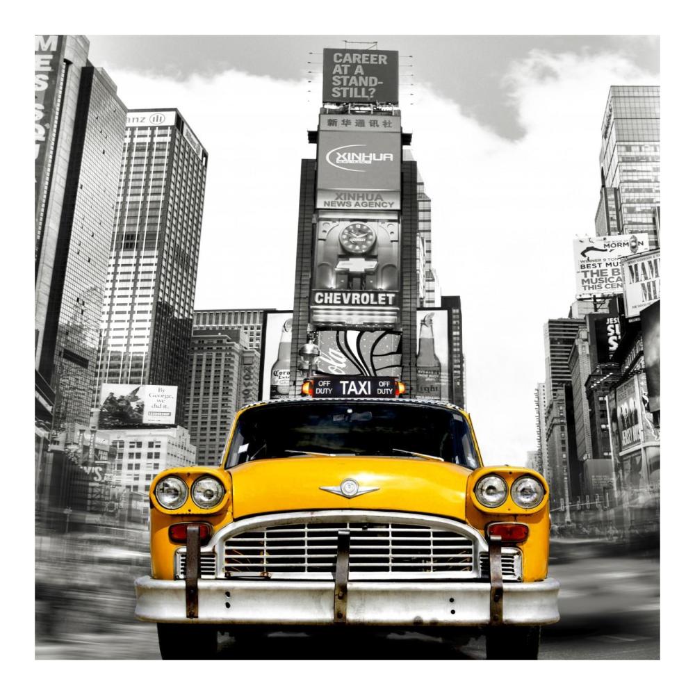 Vintage Taxi In Times Square, Nyc (Detail)-Paper Art-20,,X20,,