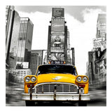 Vintage Taxi In Times Square, Nyc (Detail)-Paper Art-20,,X20,,