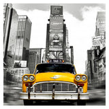 Vintage Taxi In Times Square, Nyc (Detail)-Paper Art-32,,X32,,