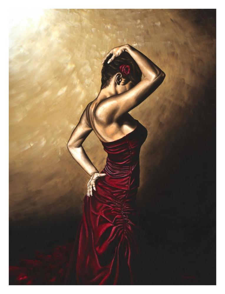 Flamenco Woman-Paper Art-26,,X34,,