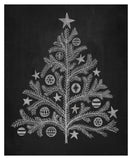 Chalkboard Holiday Trees Ii -Paper Art-30X37