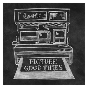 Retro Polaroid Chalk -Paper Art-32X32