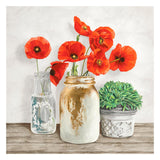 Floral Composition With Mason Jars Ii-Paper Art-26,,X26,,