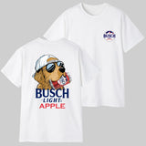 Funny Dog Beer T-Shirt – Golden Retriever with Beer Can Graphic, Remastered Heavy Cotton Drinking Tee, Soft Lived-In Heavyweight Gift for Beer & Dog Lovers, Made in USA