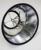 5"W x 4"H Set of 6 Black Parchment Silver-Lined Chandelier Lampshade