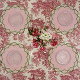 CRESSIDA LIGHT PINK ROUND FABRIC PLACEMAT