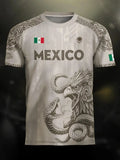 Mexico Aztec Eagle Heritage Soccer Jersey – All Over Print Men's Football Shirt, Mexican Pride Fan Apparel