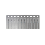 STALEKS - Diamond nail drill bit, "Pointed Pear", blue, EXPERT 5/12 mm (FA100B050/12)