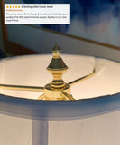 Beaded Knob Spire Lamp Finial Polished Brass 1.5"h
