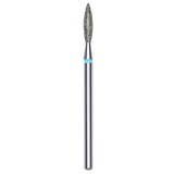 DIAMOND NAIL DRILL BIT, "FLAME", BLUE, HEAD DIAMETER 2.3/10MM (FA10B023/10) - STALEKS™