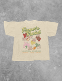 Underground Original Design: Farmer's Market Menu Boxy Cotton T-Shirt