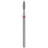 DIAMOND NAIL DRILL BIT, "FLAME", RED, HEAD DIAMETER 2.1/8MM (FA10R021/8) - STALEKS™