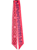 Armenian Alphabet Burgundy Narrow Scarf