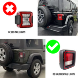 Smoked Tail Light Covers for 2018-2026 Jeep Wrangler JL (Halogen Tail Lights)