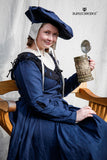 Landsknecht Sleeves Cuts Flora Blue/Black