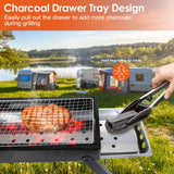Foldable Charcoal BBQ Grill Stainless Steel Grill Net