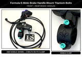 Formula E-Moto Brake Handle-Mount Titanium Bolts