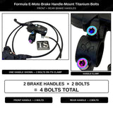 Formula E-Moto Brake Handle-Mount Titanium Bolts