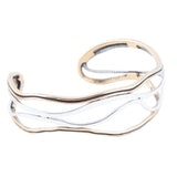 Fresh Two Toned Sterling Silver and Bronze Cuff Bracelet