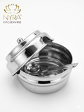 Stainless Steel Ghee/0il Pot Storage Container with Spoon - small