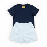 Classic Navy Gingham Boys Set