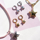 Gold Puffy Star Charm