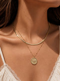 Gold Filled Compass Necklace