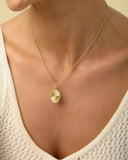 Gold Filled Oval Sun Necklace