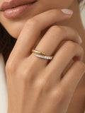 Gold Filled Pave Spiral Ring