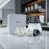 LilyDrip Family Set: Includes LilyDrip, COS, Starflower, & Donut Droplets With Rapid Filter Shaper Glass Container