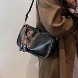 Graphic Pattern Zipper Crossbody Bag