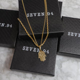 Hamsa Pendant Silver Set