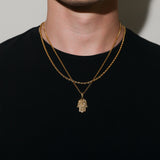 Hamsa Pendant Silver Set
