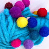 Handmade Thick and Thin Wool Felt Ball Yarn