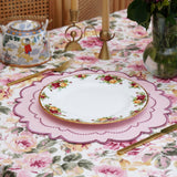 HARMONY LIGHT PINK ROUND FABRIC PLACEMAT