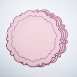 HARMONY LIGHT PINK ROUND FABRIC PLACEMAT