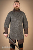 Chainmail Haubergeon Roundring Riveted 10mm Steel Oiled