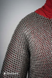Chainmail Haubergeon Flatring Wedge Riveted 9mm Steel Oiled