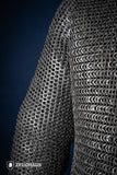 Chainmail Hauberk Flatring Riveted 9mm Steel Oiled