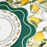 HAVEN GREEN WAVY EDGE FAUX LEATHER PLACEMAT