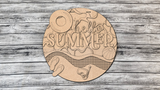Hello Summer Pool Door Hanger DIY Unfinished Kit