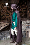Wool Hooded Cloak Hibernus Brown