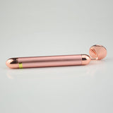 ZAQ MOON Roll-On Rose Quartz W-Sonic Massaging Vibrating Face Roller