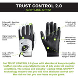 HIRZL Trust Control 2.0 - Golf Gloves - White / Black