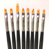 Design Brushes Set - Black Handle 8pcs