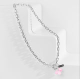 Pomegranate Seeds Necklace in Silver Chain