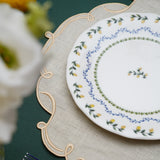 CELESTIA LINEN IVORY GOLD TRIM SQUARE PLACEMAT