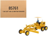 CAT Caterpillar No.12 Motor Grader Yellow with Operator Vintage Series 1/50 Diecast Model by Diecast Masters